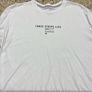 Adidas White Men's Long Sleeve T Shirt